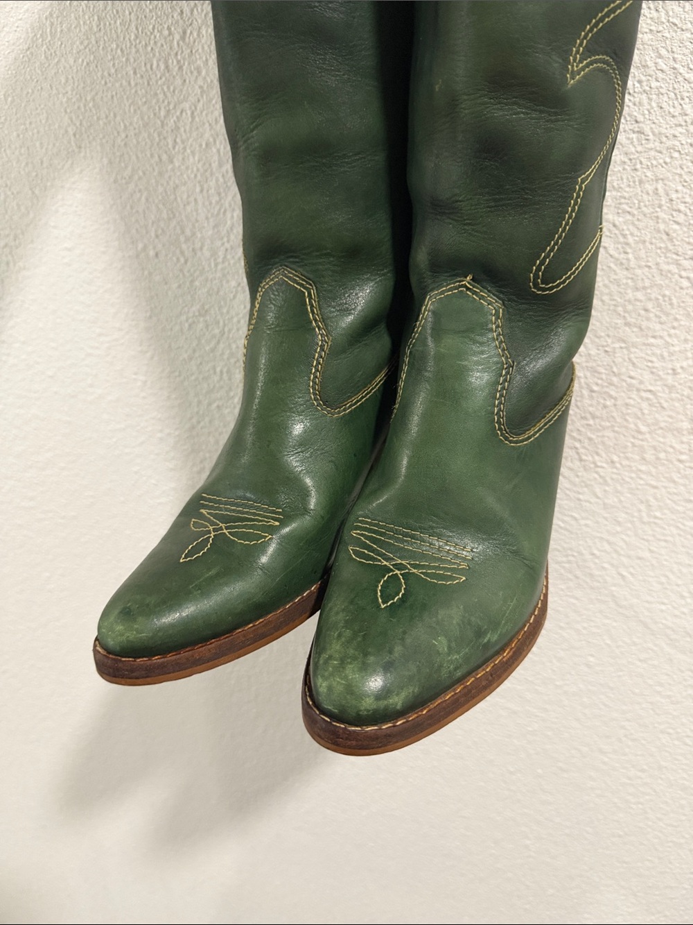 Genuine Green Leather Western Boots - Picture 7 of 7